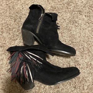 Sam Edelman suede Louis fringe booties 8
